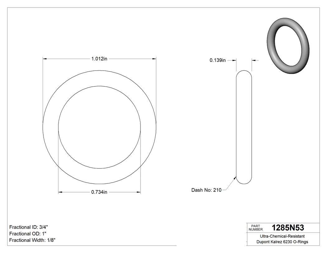 Technical drawing - 1285N53